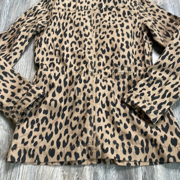 RACHEL Rachel Roy Denim Tan and Black Leopard Zip Up Utility Jacket, size small - Picture 15 of 15